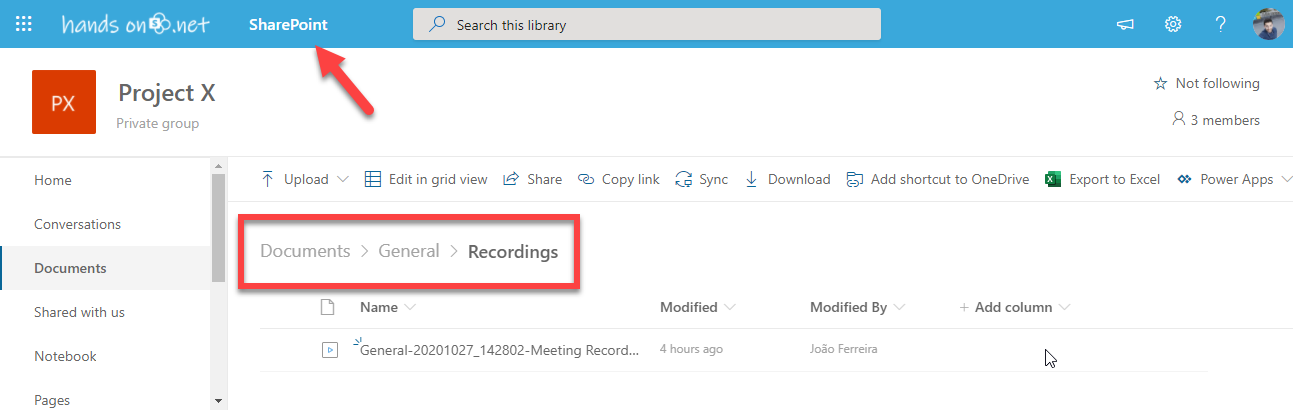 Microsoft Teams meeting recordings in SharePoint